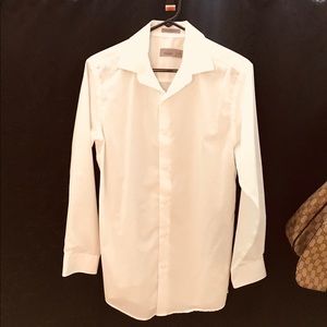 Men’s Plain White Dress Shirt